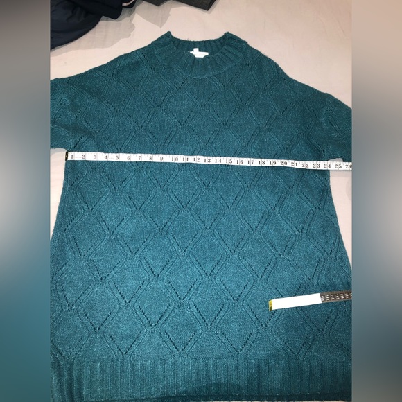 CLEO | Pointelle Tunic Teal Colour Sweater XXL - Picture 8 of 13